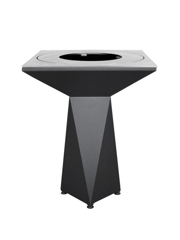 OutInFire Gartenfeuerstelle, Grill mit Wok-Loch, Grillrost mit Stahlbeinen und Schutzhülle - G1 Basic Graphit Image