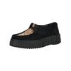 Schnürschuh CLARKS "Clarks Halbschuhe Veloursleder", Damen, Gr. 40, braun (leopard), Veloursleder, casual, Schuhe