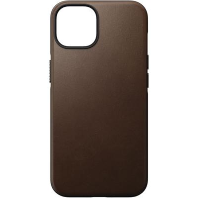 NOMAD Handyhülle "Modern Leather Case iPhone 14", braun (rustic braun), iPhone 14, Hüllen, Polycarbonat und hochwertigem Echtleder