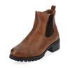 Stiefelette MUSTANG SHOES "Mustang Shoes Stiefelette Lederimitat/Textil", Damen, Gr. 37, braun (cognac), Lederimitat, Textil, casual, Schuhe