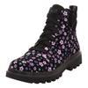 Schnürstiefelette SUPERFIT "ABBY NOVA WMS: Mittel", Kinder, Gr. 35, schwarz, Veloursleder, Polyester, Leder, modisch, Schuhe, Schnürboots mit Reißverschluss, Größenschablone zum Download