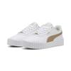 Sneaker PUMA "Carina 3.0 Day Night Sneakers Damen", Gr. 37, weiß (weiß gold), Obermaterial: Textil, Synthetik; Futter: Textil; Innensohle: Textil; Laufsohle: Gummi, Schuhe