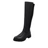 Stiefel REMONTE, Damen, Gr. 38, Varioschaft, schwarz, Leder, Lederimitat, Elastischer Einsatz, unifarben, klassisch, Schuhe, Langschaftstiefel, Stretchstiefel, mit herausnehmbarer Einlage
