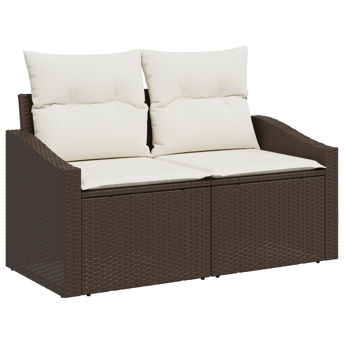 vidaXL 7-teiliges Garten-Sofa-Set mit Kissen in Braun aus Poly Rattan Image