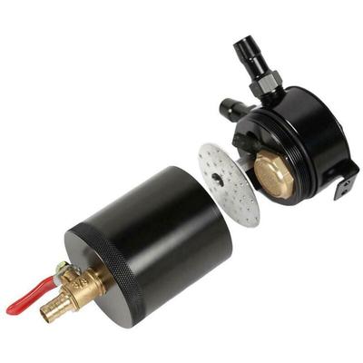 Universal Oil Catch Can Compact Baffled 2-Port Aluminium Reservoir Tank mit Ablassventil Image