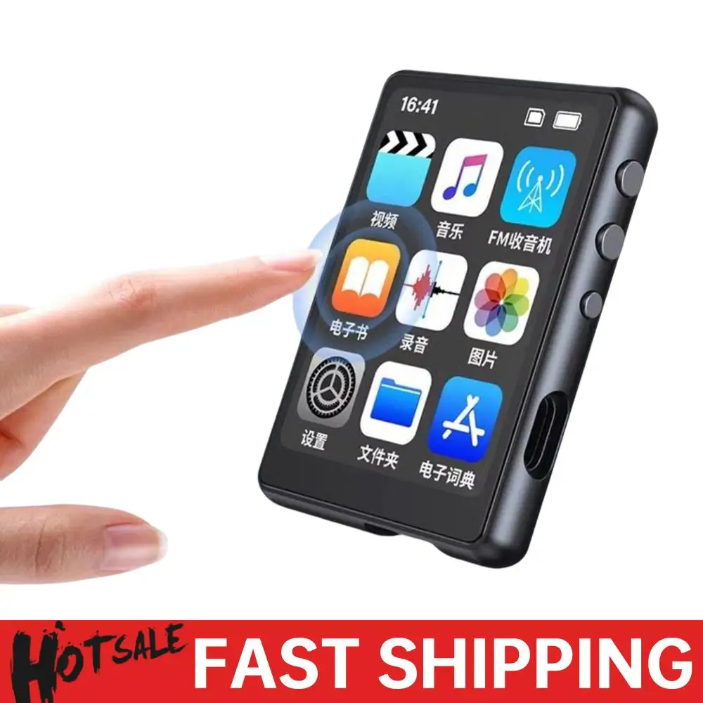 Lecteur MP3 MP4 lecteur de musique sans perte écran tactile complet lecteur MP3 Portable Compatible Bluetooth avec haut-parleur FM/E-book/enregistreur