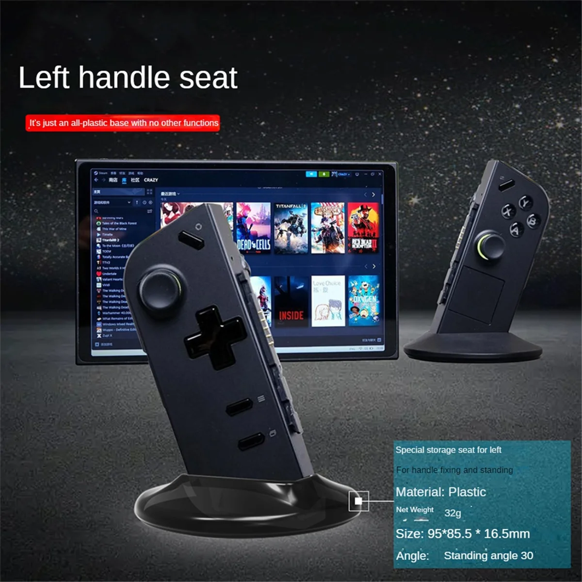 Support de manette de jeu X12A pour Legion Go, poignée gauche, support de Base de siège pour Console de jeu Lenovo Legion Go, accessoires de jeu