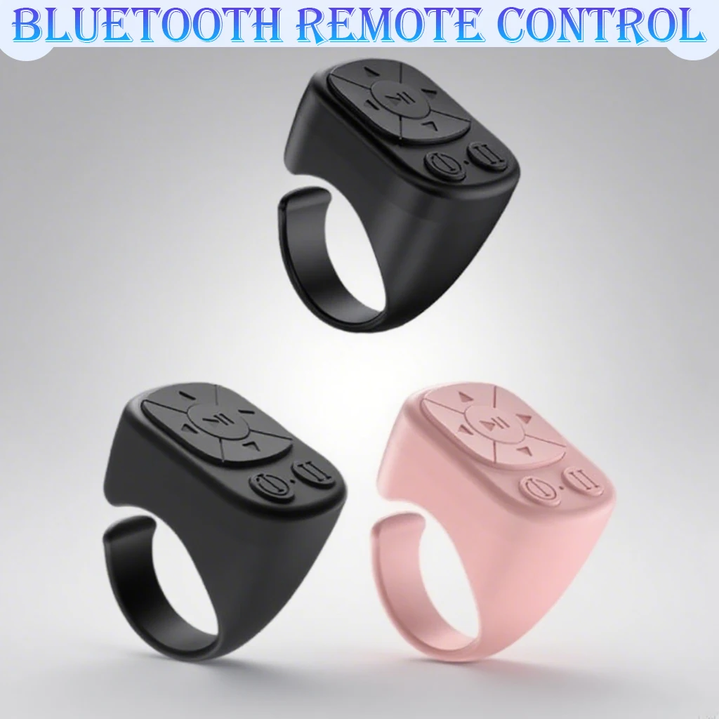 Scrollen Ring Drahtlose Finger Shutter Fernbedienung Seite Turner Handy Controller Bluetooth-kompatibel Für Home Reise Auto Image