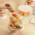 Nuovo supporto rotante Scatola per batuffoli di cotone Porta batuffoli cosmetici Organizzatore Scatola per trucco Scatola di immagazzinaggio Soffio di cotone Accessori per capelli per bambini