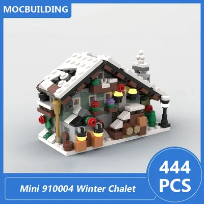 Mini 910004 Winter Chalet Modell Moc Bausteine Diy Montieren Ziegel Display Haus Architektur Sammlung Spielzeug Geschenke 444PCS Image