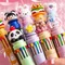4PCS10/12 color cute pet ballpoint pens, multi-color ballpoint pens, suitable for daily writing, study supplies, office supplies
