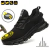 Herren-Sicherheitsschuhe Neue große Anti-Crush-Anti-Pannen-Herrenschuhe Modische Freizeit-Sportschuhe Herren-Sneaker mit dicken Sohlen