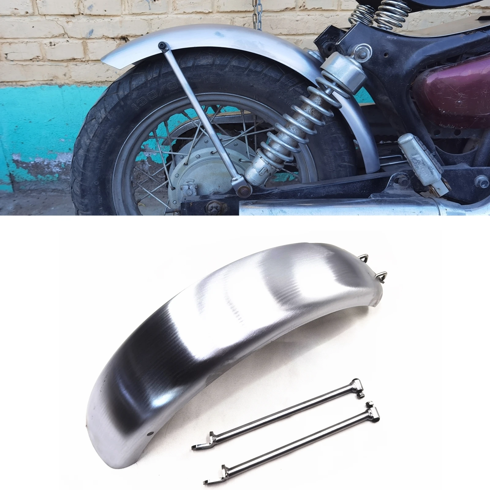 Für Yamaha XV250 Virago Motorrad Stahl Platte Hinten Fender Abdeckung Schlamm Schutz Bord Kotflügel Motorrad Rad Splash Schild Schmutzfänger Image