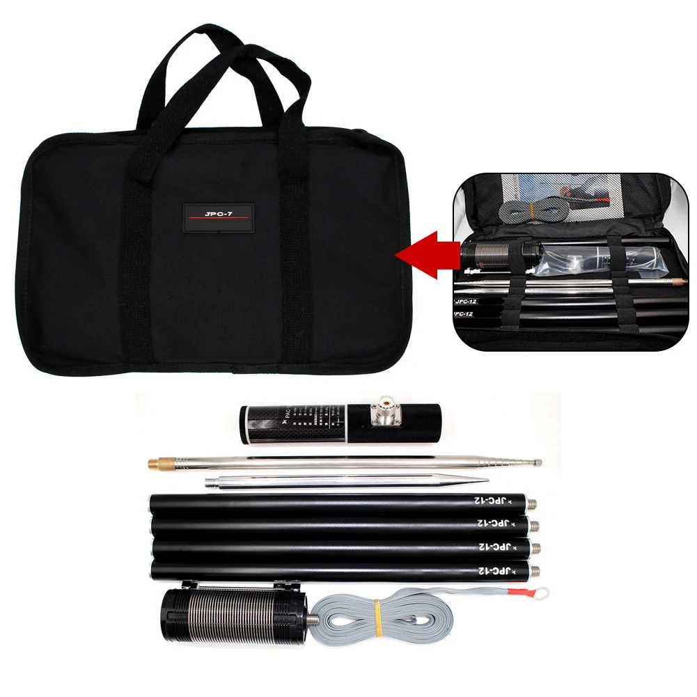 Für PAC-12 7 MHz-50 MHz 100 W Multi-band Hochfrequenz Kurzwelle Outdoor Schiebe Einstellung Tragbare Antenne QRP Für Amateur Radio Image