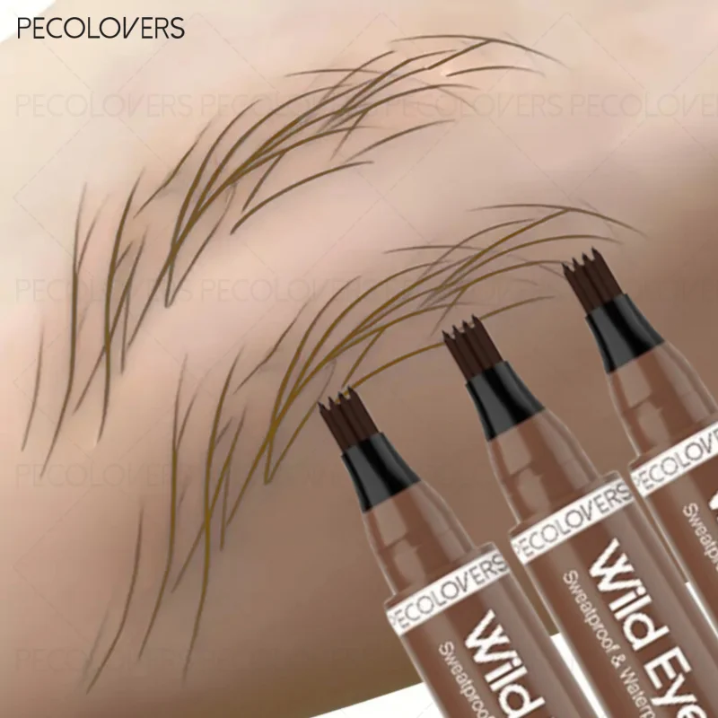 3 Stück Augenbrauenstift, füllen Sie die Augenbraue aus, mehrfarbige Auswahl, wasserdicht und schweißfest, Augenbrauenkosmetik Image