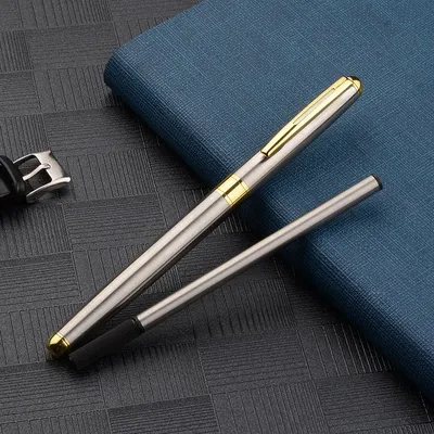 High Quality Ballpoint Pen Business Signature Pen Stainless Steel Material Refillable Pen Tips Office and Study Supplies Station