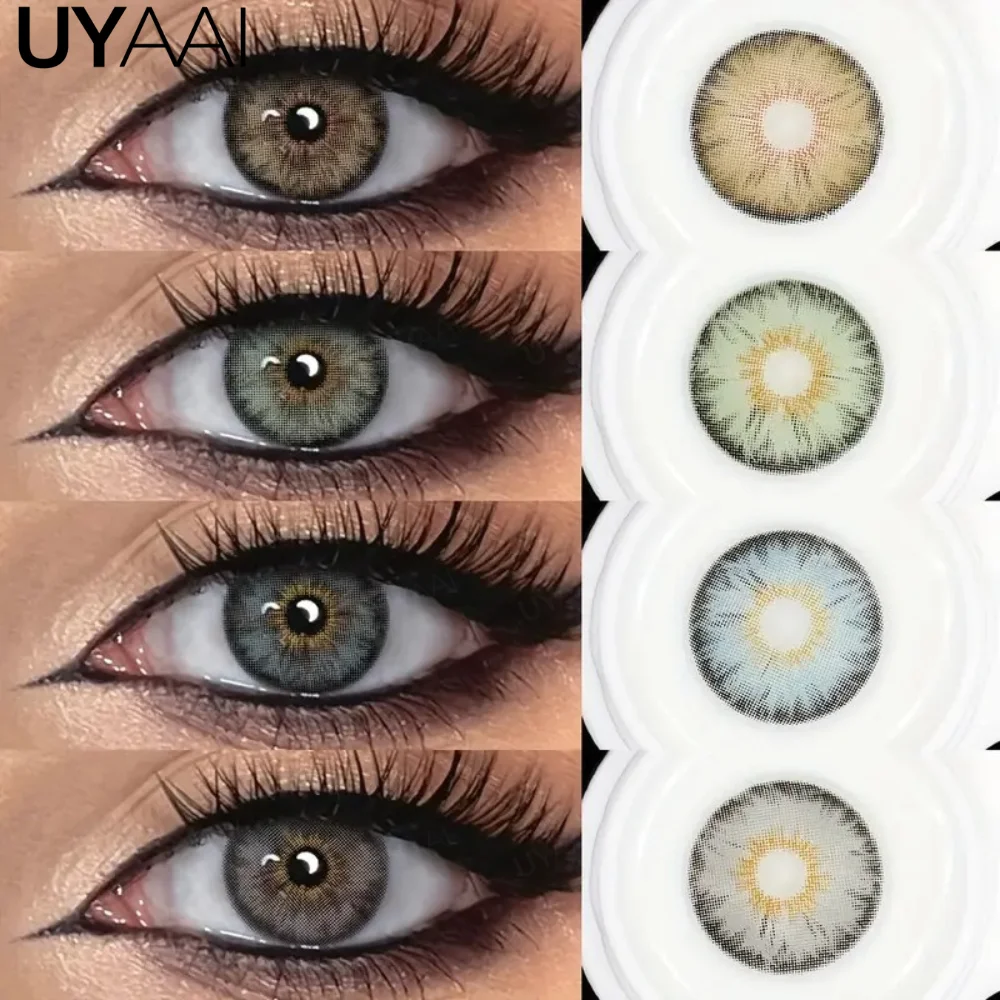 UYAAI Siri 1 Paar farbige Schüler für braune Augen, grüne Augen, Kontaktkosmetik, natürliche modische Linsen für Make-up Image