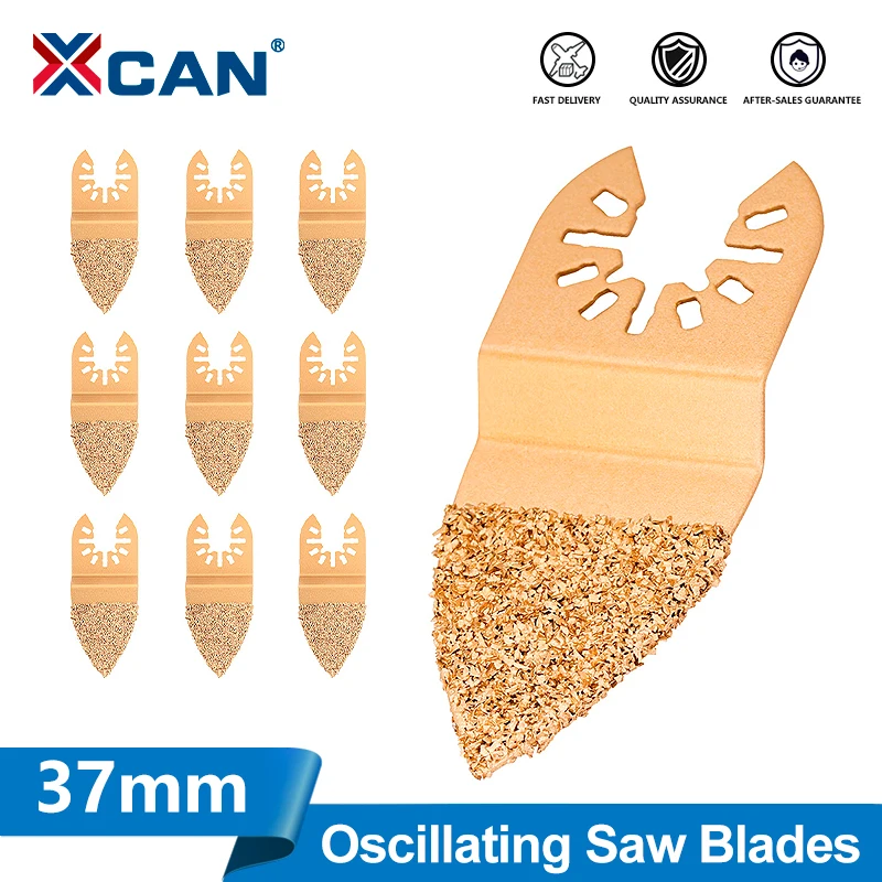 XCAN Schnellwechsel-Sägeblatt mit oszillierendem Multitool, Dreiecksraspel, Diamant-Trennscheibe, Multitool zum Schneiden von Fugenmörtel und Fliesen Image