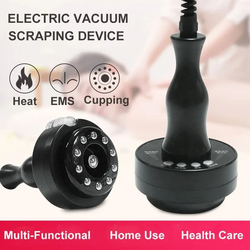 NEUE Körper Massager Elektrische Schröpfen Vakuum Saug EMS Heizung Schaben Abnehmen Therapie Gerät Lymphdrainage Entgiftung Image