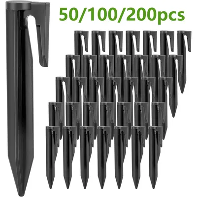 Garden Lawn Mower Pegs 50/100/200Pcs Environment-friendly Ground Pegs Laying Boundary Cables Robotic Lawn Mower Accessories 2025