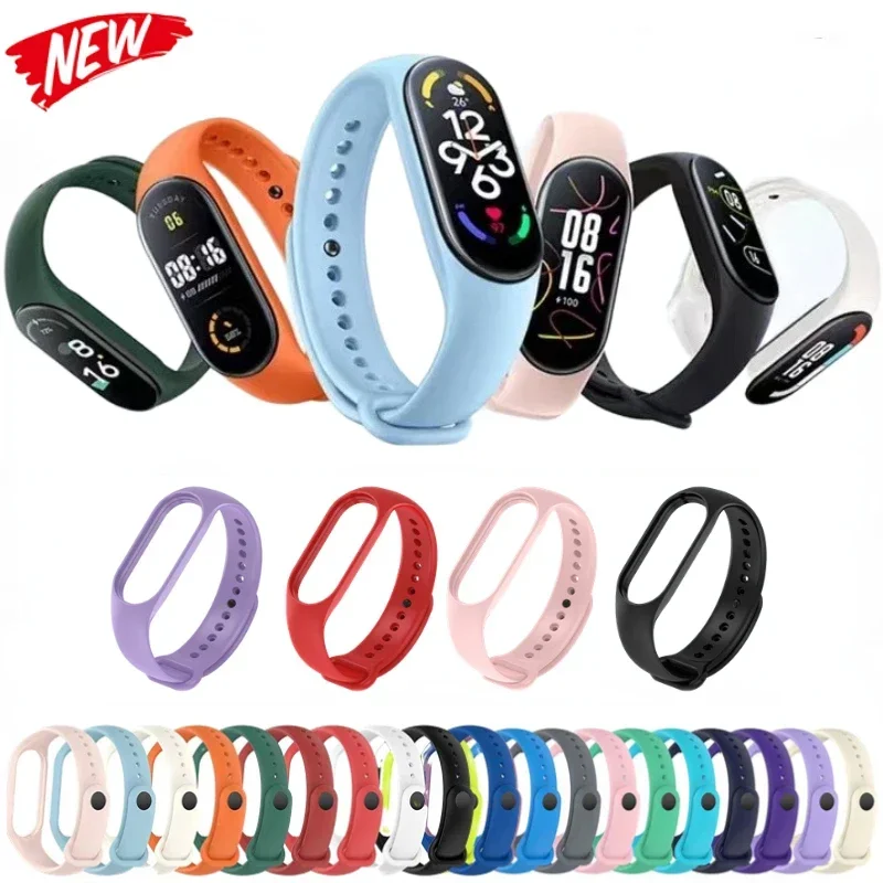 Weiches Silikonarmband für Xiaomi Mi Band 7 6 5 4 3 Sport Mi Band 7 6 Ersatzarmband Gürtel für Mi Band 5 4 Correa Zubehör Image
