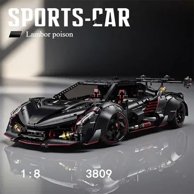 3809PCS Technische 1:8 Lambor Gift supercar Bausteine Mechanische Geschwindigkeit Racing Fahrzeug Modell Ziegel Spielzeug Für Kind MOC Image