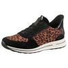 Slip-On Sneaker ARA "OSAKA", Damen, Gr. 4,5 (37,5), schwarz (schwarz, leo), Veloursleder, Textil, Lacklederimitat, kontrastfarbene Details, modisch, Schuhe, mit Easy2Go-Funktion, H-Weite