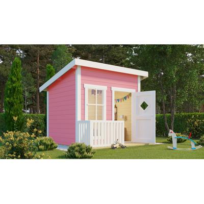 Spielhaus NORDIC HOLZ "FLIPP", rosa (hellrosa), B:230cm H:188,1cm T:190,6cm, Holz, Spielhäuser, BxTxH: 230x191x188 cm