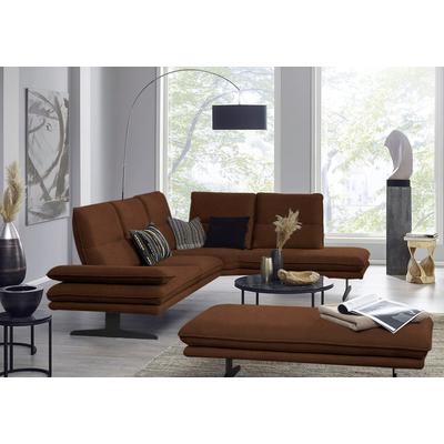 Ecksofa W.SCHILLIG "broadway, Designsofa, toller Sitzkomfort, zeitlos, elegant, L-Form", braun (tabacco z69), B:284cm H:94cm T:224cm, Longlife Xtra-Leder Z69: Das feinnarbige, gedeckte Softleder Z69 besticht durch seine außergewöhnliche Weichheit im... Image