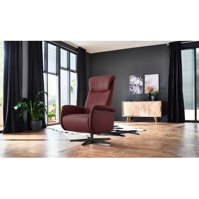 Relaxsessel PLACES OF STYLE "Cartore Fuß schwarz, manuelle oder motorische Verstellung mit Akku", rot (cherry), B:77cm H:119cm T:93cm, Sessel, drehbar, hochwertiger Kaltschaum, Drehsessel Image