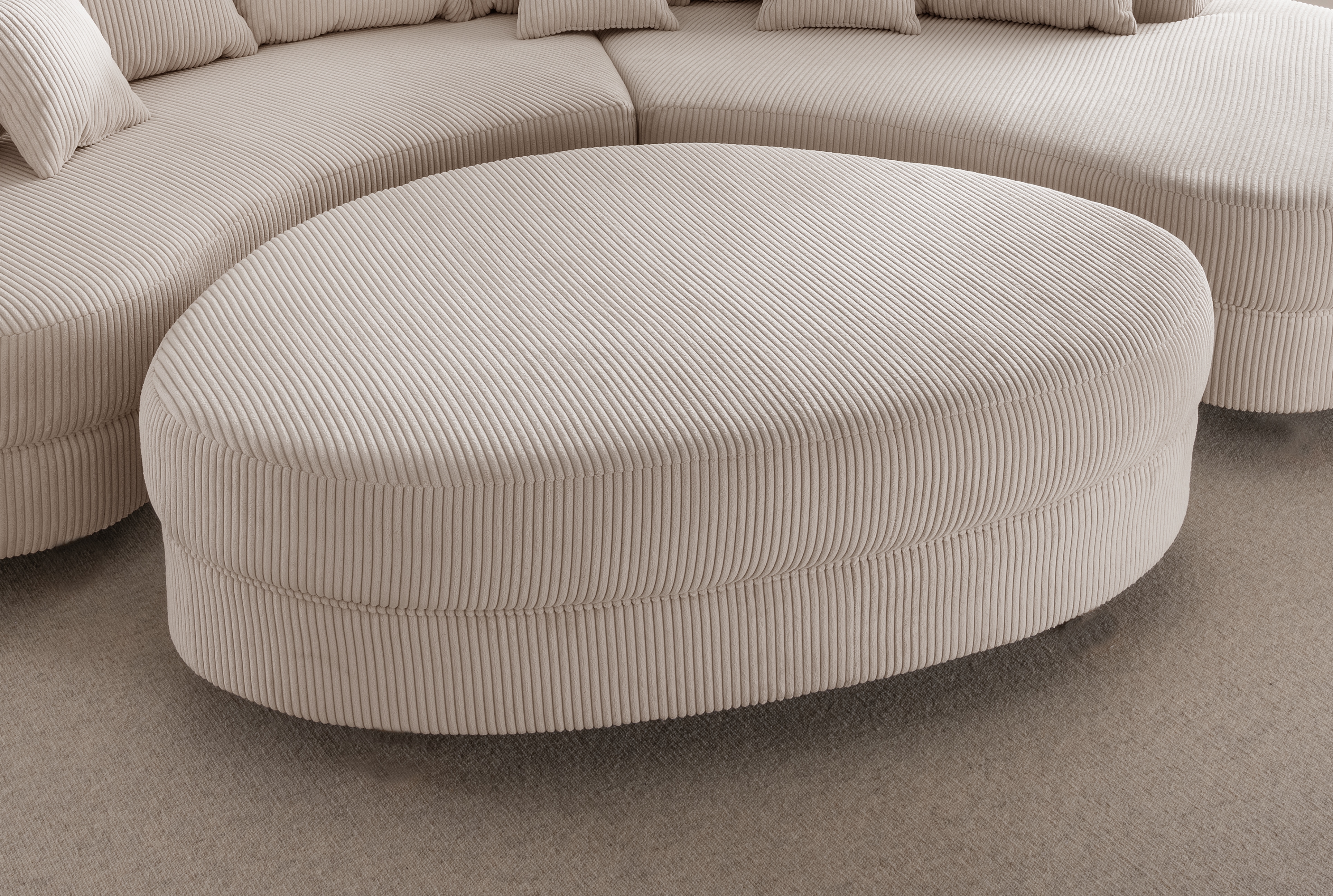 Polsterhocker INOSIGN "Limoncello", beige, B:150cm H:38cm T:96cm, 100% Polyester, Hocker