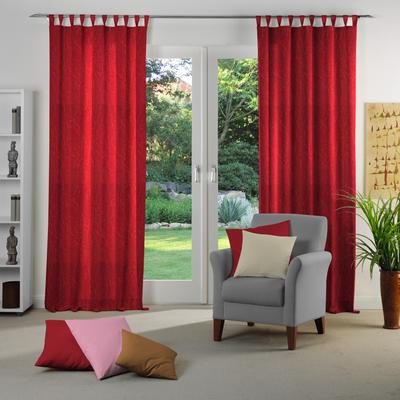 Vorhang WIRTH "Lahnstein" Gr. 4, rot, B:132cm H:245cm, Polyester, Gardinen Image