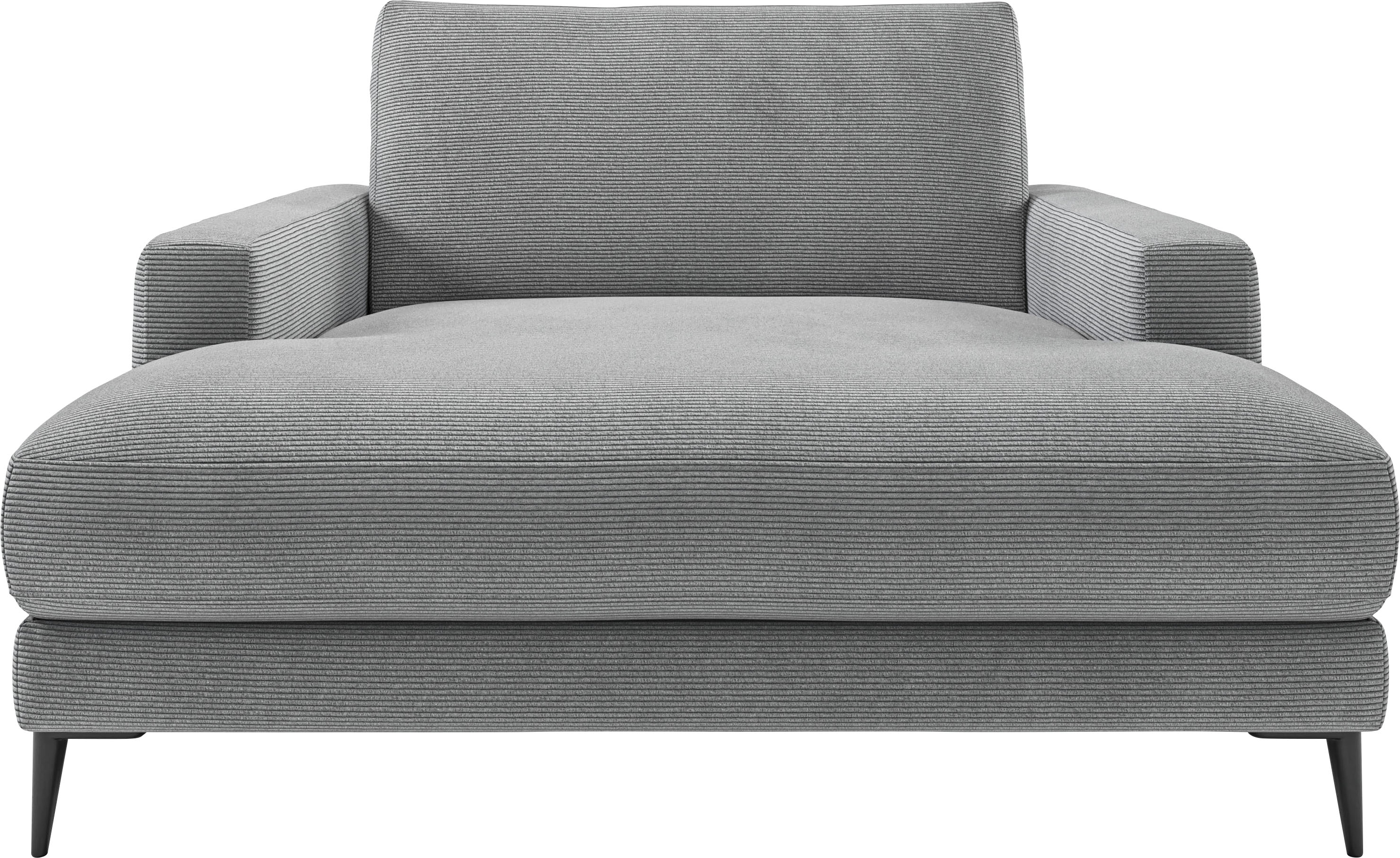 Chaiselongue HOME AFFAIRE "Downtown Loungemöbel zum Relaxen, B/T/H: 132/170/84 cm", silber, B:132cm H:84cm T:170cm, 95% Polyester, 5% Nylon, Sofas, Chaiselongue, auch in Bouclé, Cord und Easy care - leicht mir Wasser zu reinigen