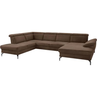 Wohnlandschaft SIT & MORE "Scorpio U-Form", braun, B:353cm H:85cm T:236cm, Sofas, inklusive Sitztiefenverstellung, mit Kopf- und Armteilverstellung Image