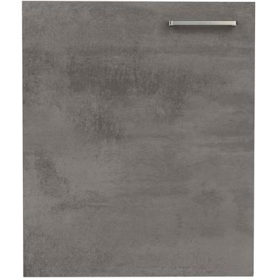 Frontblende NOBILIA "Riva", Ausrichtung wählbar", grau (beton schiefergrau nachbildung), B:60cm H:72cm T:1,9cm, MDF, Möbelblenden, für integrierte Kühlgeräte und Waschautomaten, Breite 60 cm Image