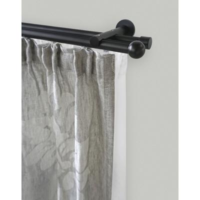 Gardinenstange GARESA "ORNELLA", schwarz, L:320cm Ø:20mm, Aluminium, Gardinenstangen, Vorhanggarnitur, einfache Montage, verlängerbar, Wandmontage, Kugel Image