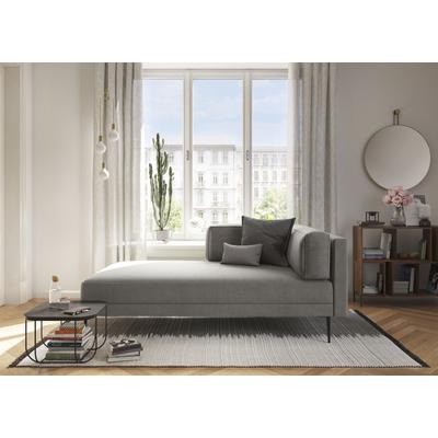 Recamiere ANDAS "Bihult", grau, B:210cm H:89cm T:104cm, Samtoptik (100% Polyester), Struktur fein (100% Polyester), Samtcord (92% Polyester, 8% Polyamid), Sofas, Armlehne links oder rechts bestellbar Image