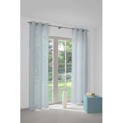 Vorhang WIRTH "Sunday" Gr. 5, blau, B:142cm H:255cm, Jacquard, Baumwolle, Polyester, Gardinen Image