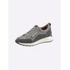 Sneaker HEINE, Damen, Gr. 36, grau, grau, metallic, Leder, Veloursleder, Textil, Textil, modisch, Schuhe