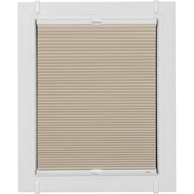 Wabenplissee SUNLINES "One Size Style Honeycomb VD", beige (beige, weiß, weiß), B:60cm H:160cm, Obermaterial: 85% Polyester, 15% sonstige Fasern, Plissees, Zubehörfarbe weiß, zum Klemmen Image