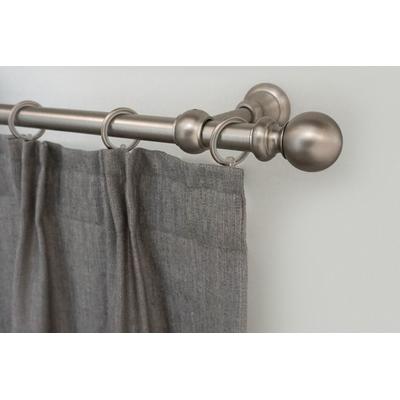 Gardinenstange GARESA "ANDREA", silber (mattnickelfarben), L:440cm Ø:20mm, Metall, Gardinenstangen, Vorhanggarnitur, verlängerbar, Endknopf Kugel lang, mit Ringen Image