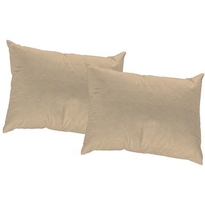 Dekokissen WIRTH "FIONA" Gr. 2, braun (braun, unifarben), B:50cm L:50cm, Polyester, Kunstfaser, Dekokissen_Sitzkissen_Kissenhüllen, Kissenhülle ohne Füllung, 2 Stück Image