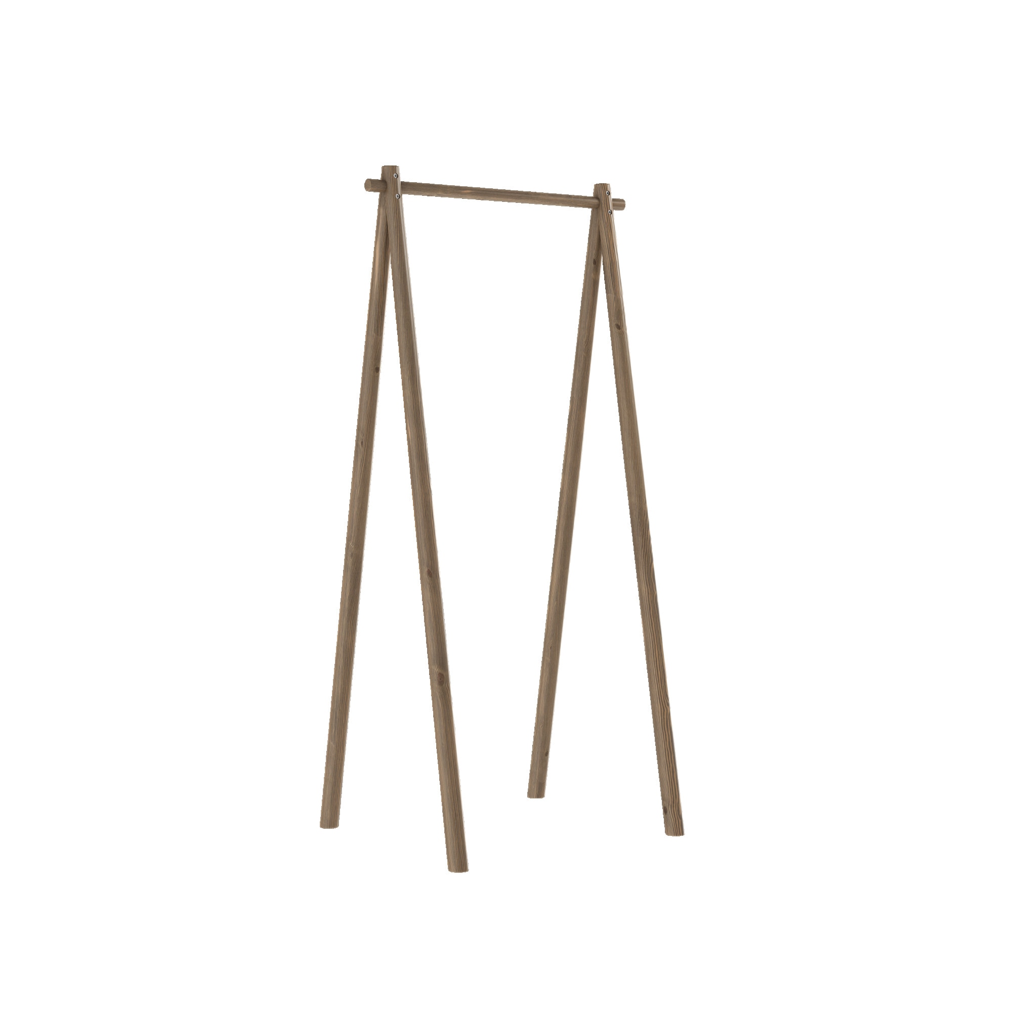 Kleiderstange KARUP DESIGN "Hongi", braun (carob braun lackiert), B:75cm H:177cm T:74cm, Massivholz, Kleiderstangen, Kleiderstange Hongi 75 cm. breit, aus FSC-zertifiziertem Kiefernholz