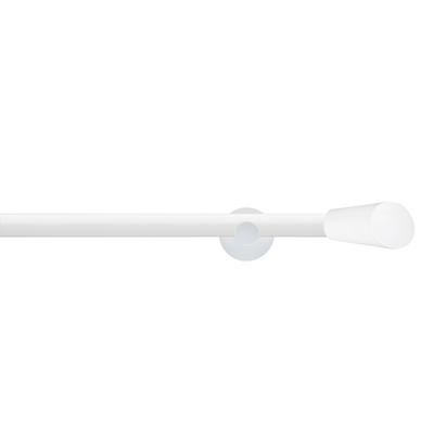 Gardinenstange GARESA "WHITE", weiß, L:240cm Ø:20mm, Eisen, Gardinenstangen, Vorhanggarnitur, verlängerbar, Wandmontage, Endknopf abgeschrägt Image