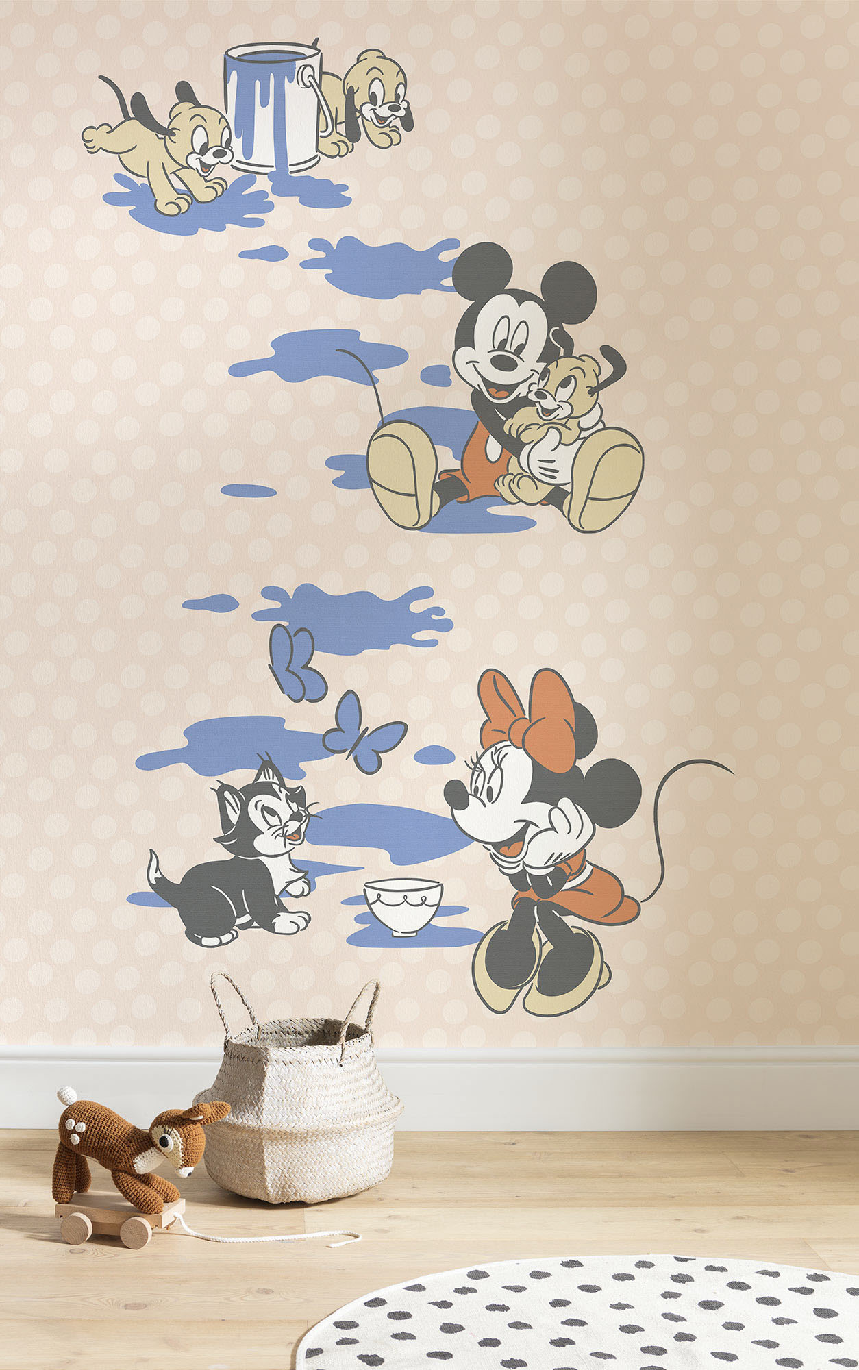 Fototapete KOMAR "Digitaldruck Vlies - Mickey Artsy Flow - Größe 200 x 250 cm", bunt, Rollen:, Vlies, Tapeten, Kinderzimmer