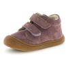 Lauflernschuh NATURINO "Cocoon Wide", Kinder, Gr. 22, lila (pflaume), Veloursleder, casual, Schuhe, Barfußschuh, Klettschuh in weiter Form, Größenschablone zum Download
