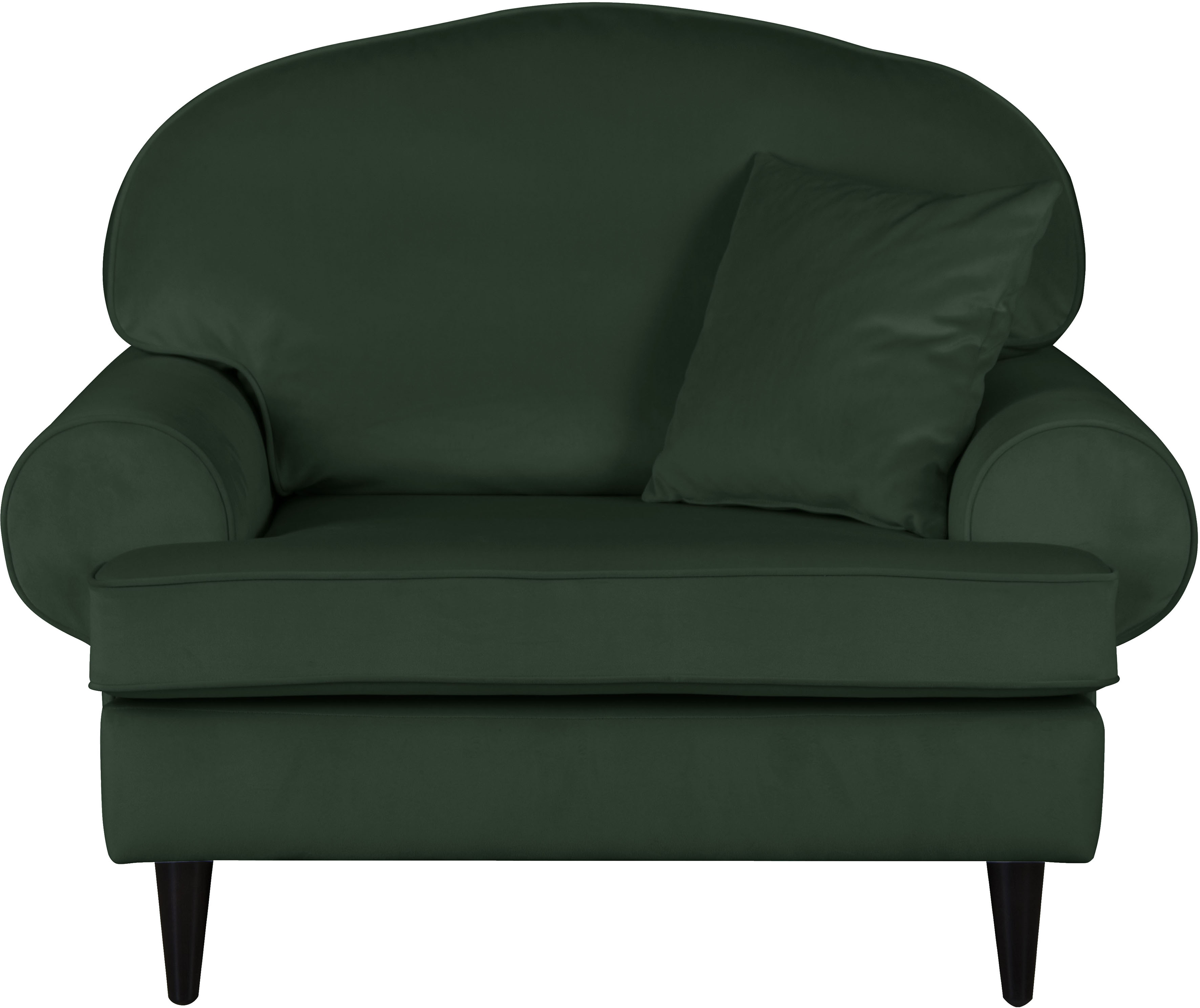 Sessel HOME AFFAIRE "Vitreux", grün (dunkelgrün), B:117cm H:95cm T:100cm, 100% Polyester, Sessel, Einzelsessel, auch in Bouclé-Bezug, B/T/H: 117/100/95 cm Image