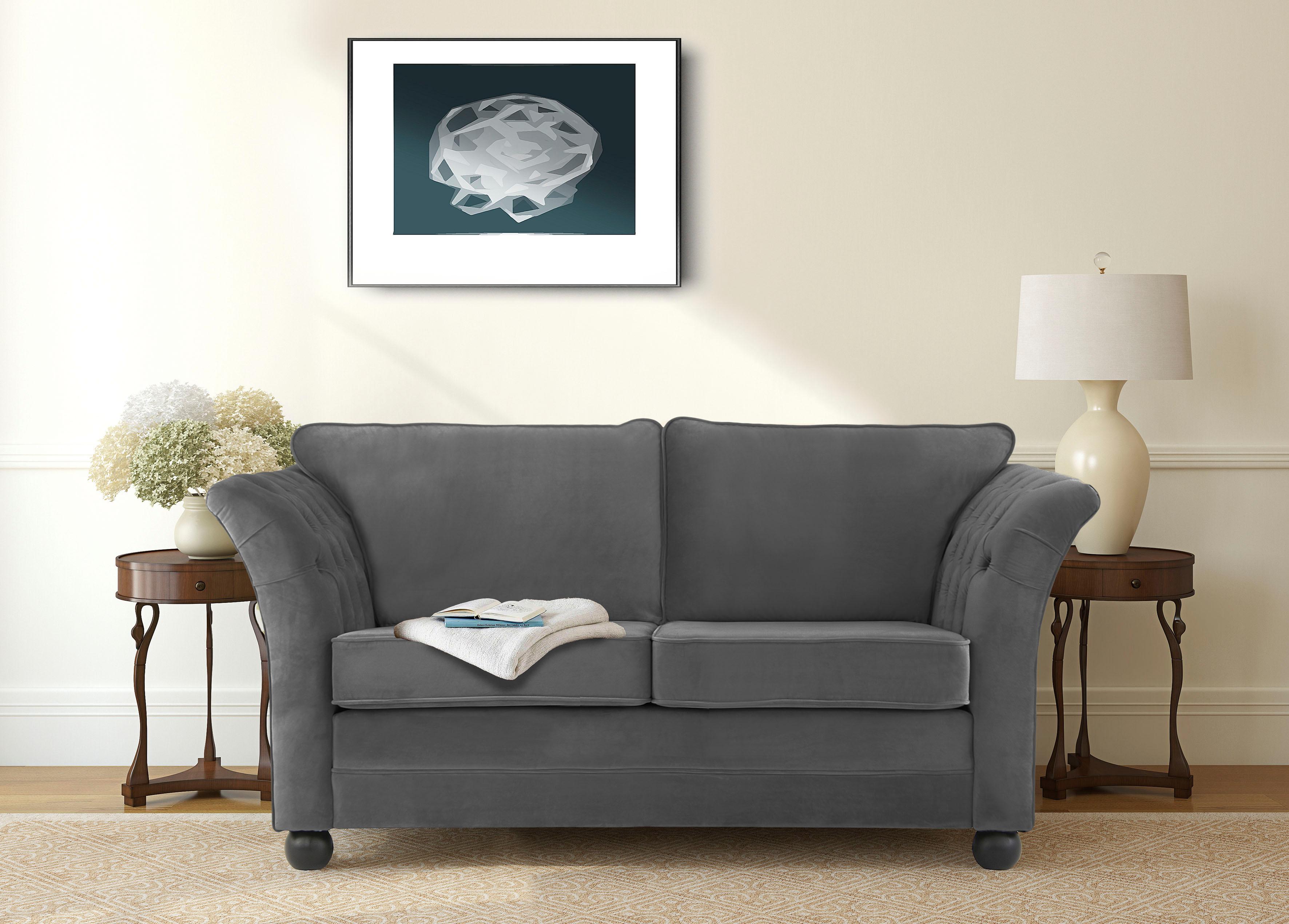 2-Sitzer HOME AFFAIRE "Pajero", grau (hellgrau), B:166cm H:87cm T:89cm, Leder BAX, pigmentiertes Leder;Flachgewebe VALMONT (60% Baumwolle/40% Leinen);Leder PURO, pigmentiertes Leder;Microfaser CRONA (100% Polyester);Flachgewebe FLORIS (100%...