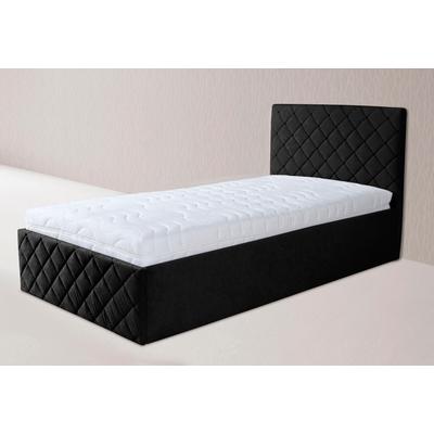 Polsterbett, schwarz, B:110cm L:212cm, Bezug Bett: Microfaser (100% Polyester), Bonnell-Federkernmatratze: 51% Polypropylen, 39% Polyester, 10% Baumwolle, Kaltschaummatratze: 100% Polyester, Bezug abnehm- und waschbar bis 60u00b0C, WESTFALIA... Image