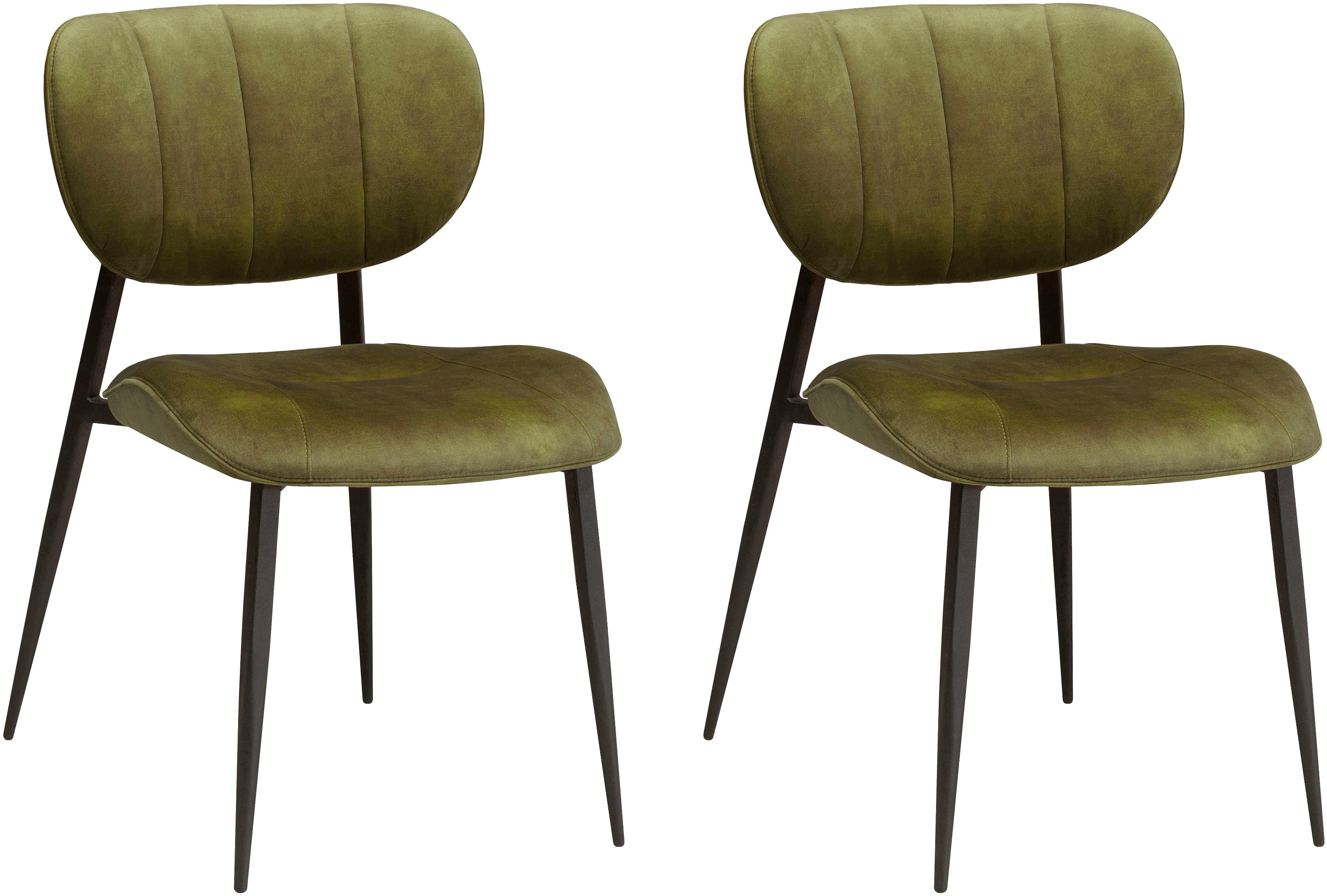 Esszimmerstuhl OMG DESIGN "Jona", grün (moss, schwarz), B:53cm H:84cm T:62cm, Stühle, Küchenstuhl Polsterstuhl, In drei stilvollen Farben erhältlich